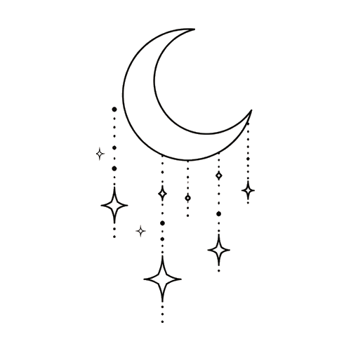 Celestial Moon Tattoo