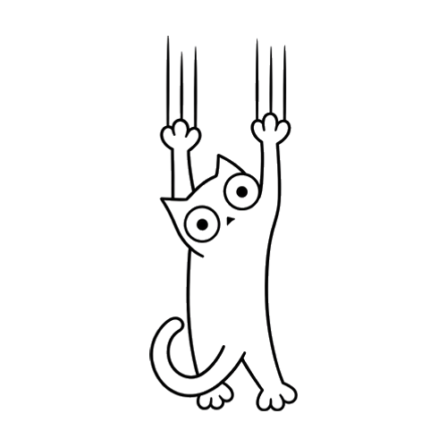 Hanging Cat Tattoo