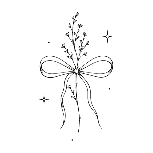 Ribbon Bow Tattoo